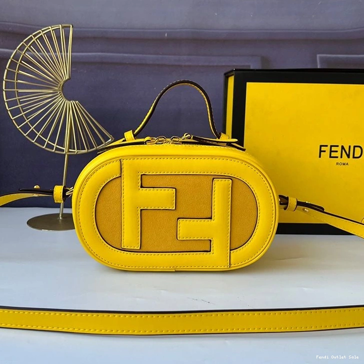 Affordable Case Calf Fendi Mini Yellow In Camera O'Lock Leather 0718